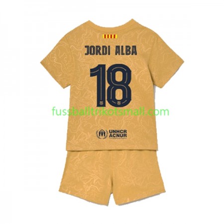 Fußballtrikots FC Barcelona Jordi Alba 18 Kinder 2022-2023 Kurzarm Auswärts-trikot kaufen